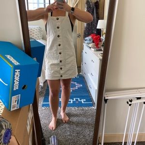 Topshop white button dress